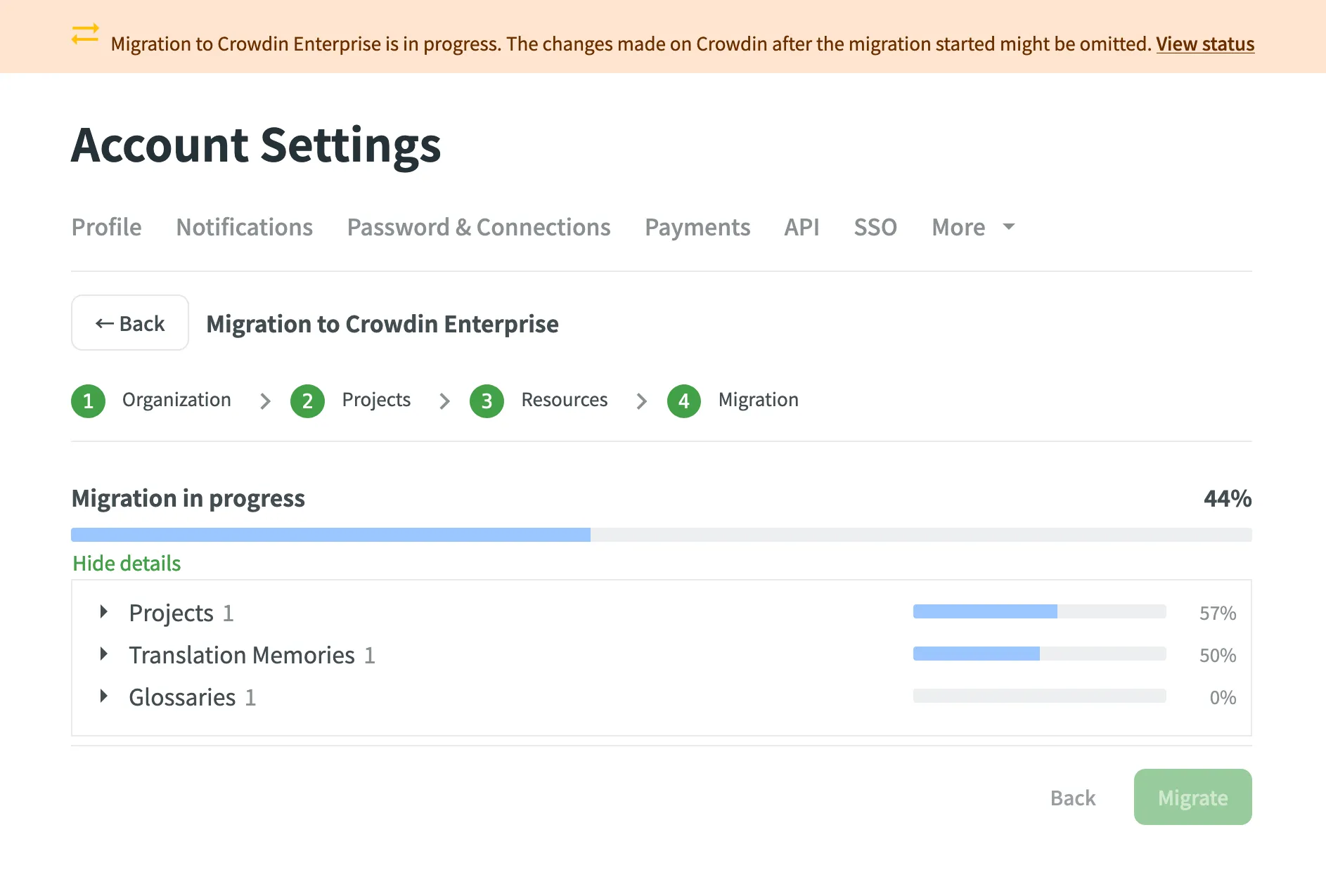 Migration in Progress